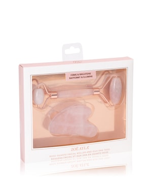 Zoë Ayla Gua Sha Therapy Gua Sha and Roller Set - Rose Quartz Gesichtspflegeset 1 Stk